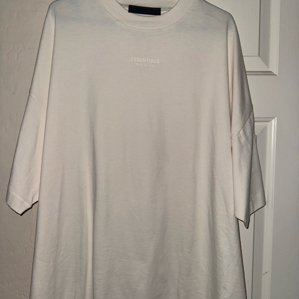 Essentials Cream Short Sleeve Tee
